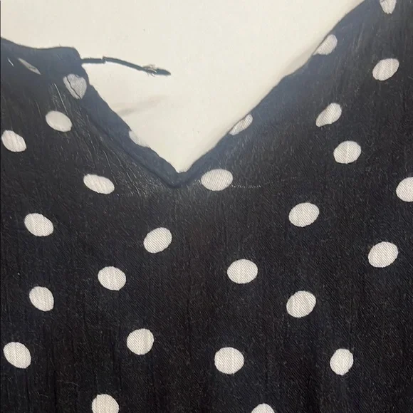 Justice Girls short sleeves Maxi Dress Black with white Polka Dots size 14 - Picture 10 of 13